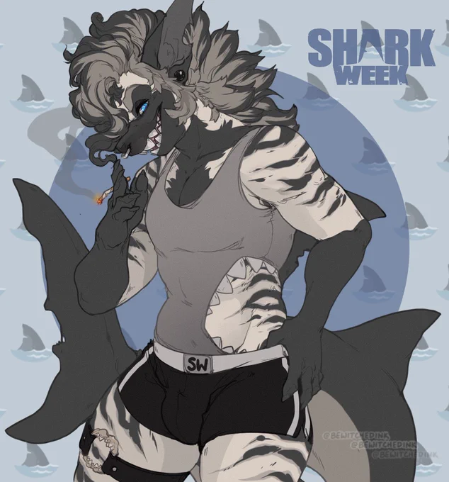   SHARK SIGHTING Things are about to get toothy again this weekend as I kick off Summer of the Shark~If you've ever wanted to get sharky yourself, stay tuned on Saturday to join the frenzy (come on in, the water's fine)  