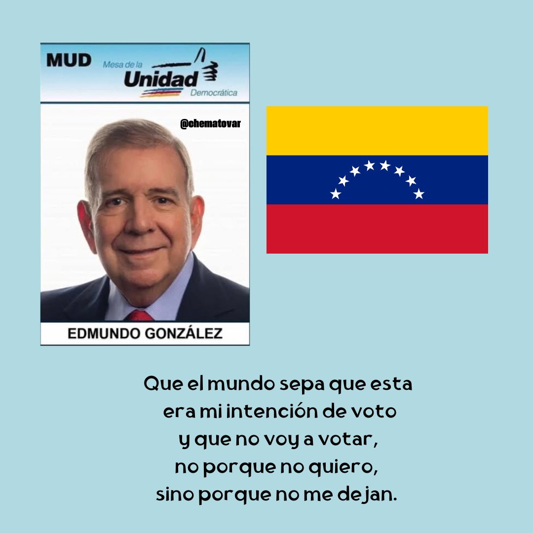 Que el mundo lo sepa. Solo muchos los que nos quedamos con las ganas de votar