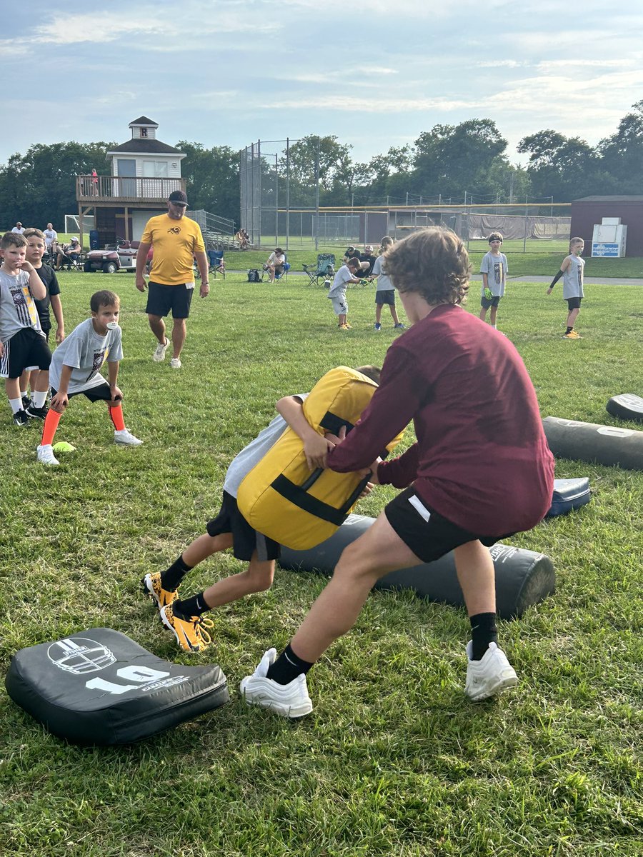 WinTheDay_RRFB's tweet photo. That’s a wrap on @RamsYouthFTBL camp 2024! We ended tonight with our fastest campers (Deklin Bush &amp; Collin Flannery). Then some good grub provided by our youth coaches. Can’t wait to watch these young Rams in the fall! WIN THE DAY! https://t.co/NkMBdDs3EL