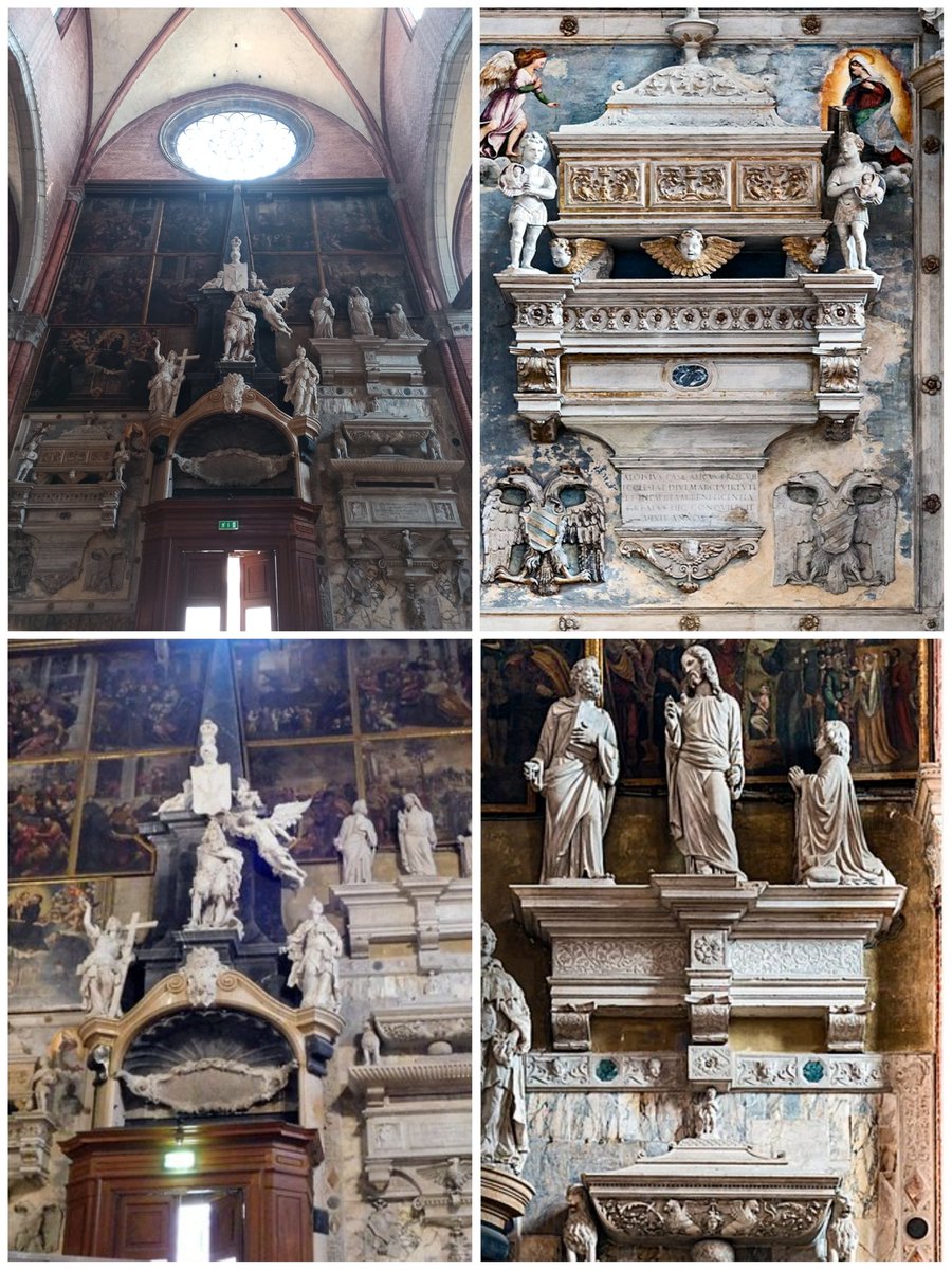 FloraeOlga's tweet photo. Fuori: la Basilica si mostra nel suo gotico "mitigato"
Dentro: lo sguardo corre al septo marmoreo del coro attraverso cui già vediamo il "rosso" dell'Assunta
Siamo rapite dall'armonia del tutto
Giriamo su noi stesse, e il barocco della controfacciata ci da uno schiaffo!
#Frari https://t.co/zAjelmXjvP