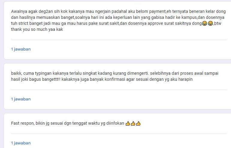 surat sakit, dll wa in bio! since 2023 tweet media