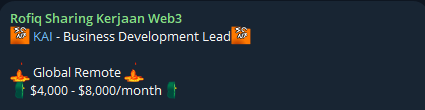 VonRofX's tweet photo. Buat yang cari #kerjadiweb3, banyak opening untuk posisi non-tech yang baru aja saya upload di channel.
Silahkan cek disini> https://t.co/LW01z9Nbyf
#kerjadicrytpo #lokerweb3 #lokercrypto #kerjaremote #kerjaremoteweb3 https://t.co/qXMJ5ytdak