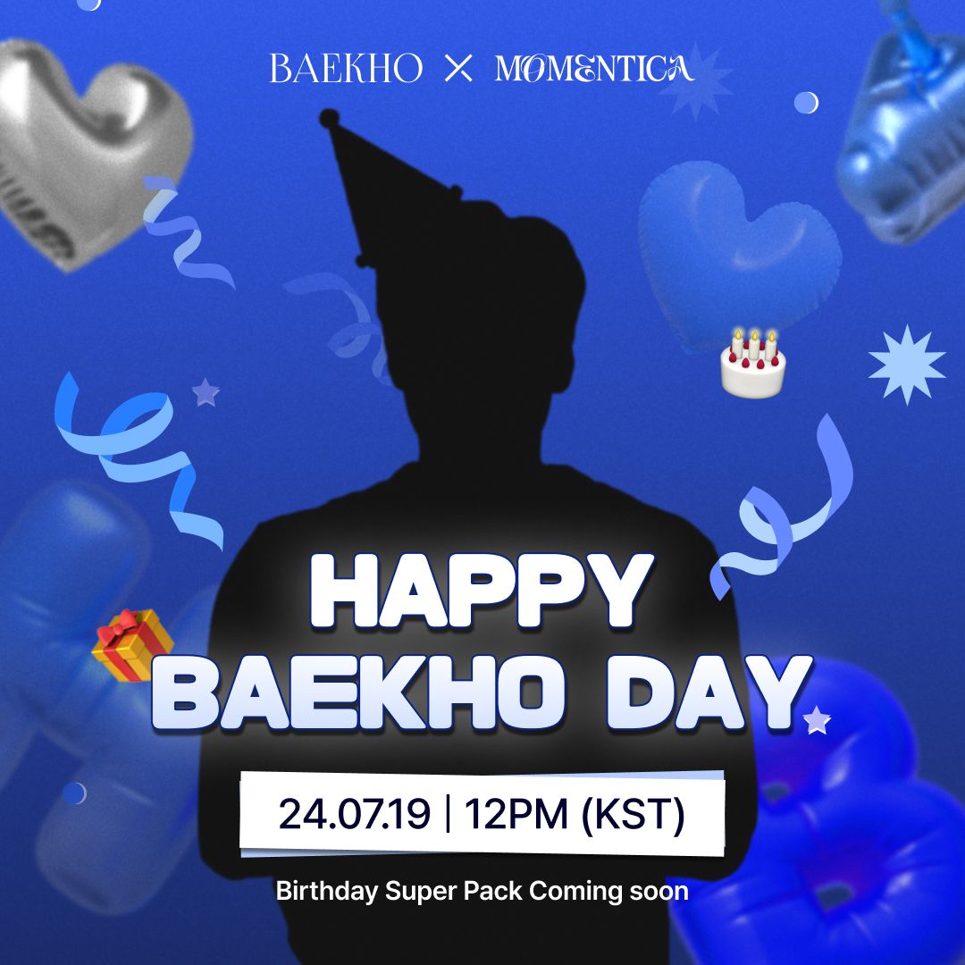 #BAEKHO ✕
#MOMENTICA_ORIGINAL 

Birthday Super Pack🎁

𝘿𝙧𝙤𝙥 𝘾𝙤𝙢𝙞𝙣𝙜 𝙎𝙤𝙤𝙣
📆 24. 07. 19 12 PM (KST)

📲 buff.ly/4b04cb2 

▬ 
#백호 #BAEKHO #모먼티카 #モメンティカ #MOMENTICA_ORIGINAL
