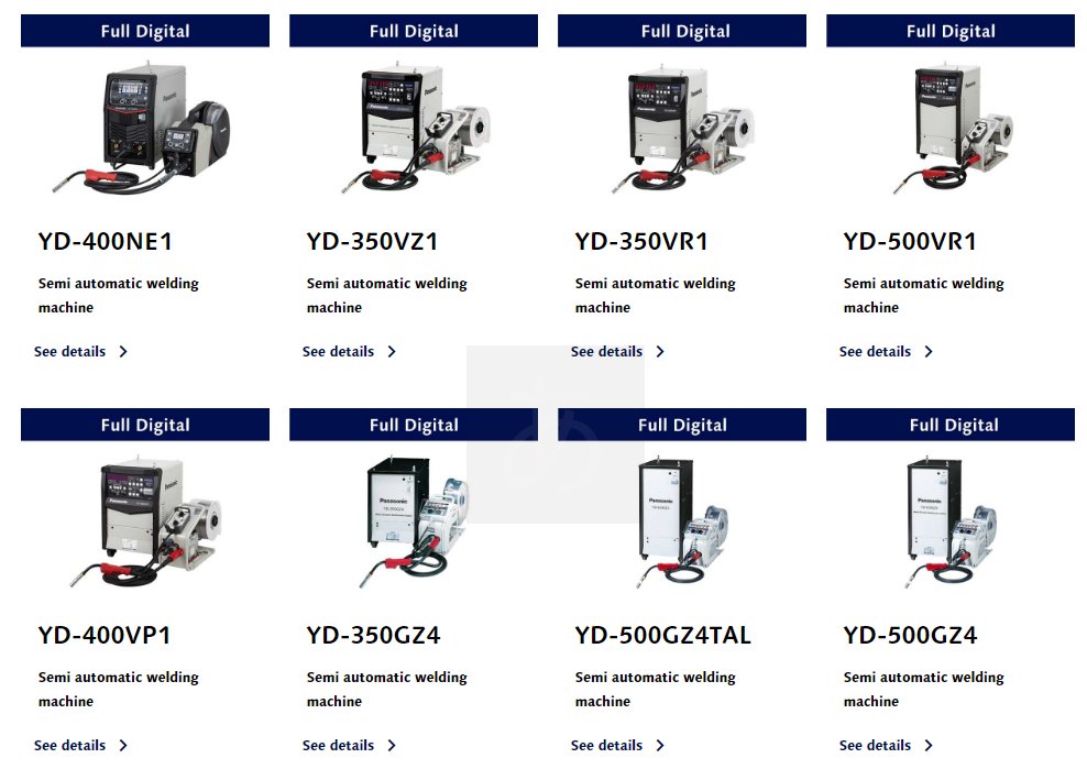 Panasonic_Weld's tweet photo. Detailed pages of welding / cutting machines are available.
Please take a look at the 62 types of Panasonic‘s products.

https://t.co/Zgr7xkYlN1

#welding #welding machine #product #detail #MAG #MIG #Plasma https://t.co/TxBD1IlucK