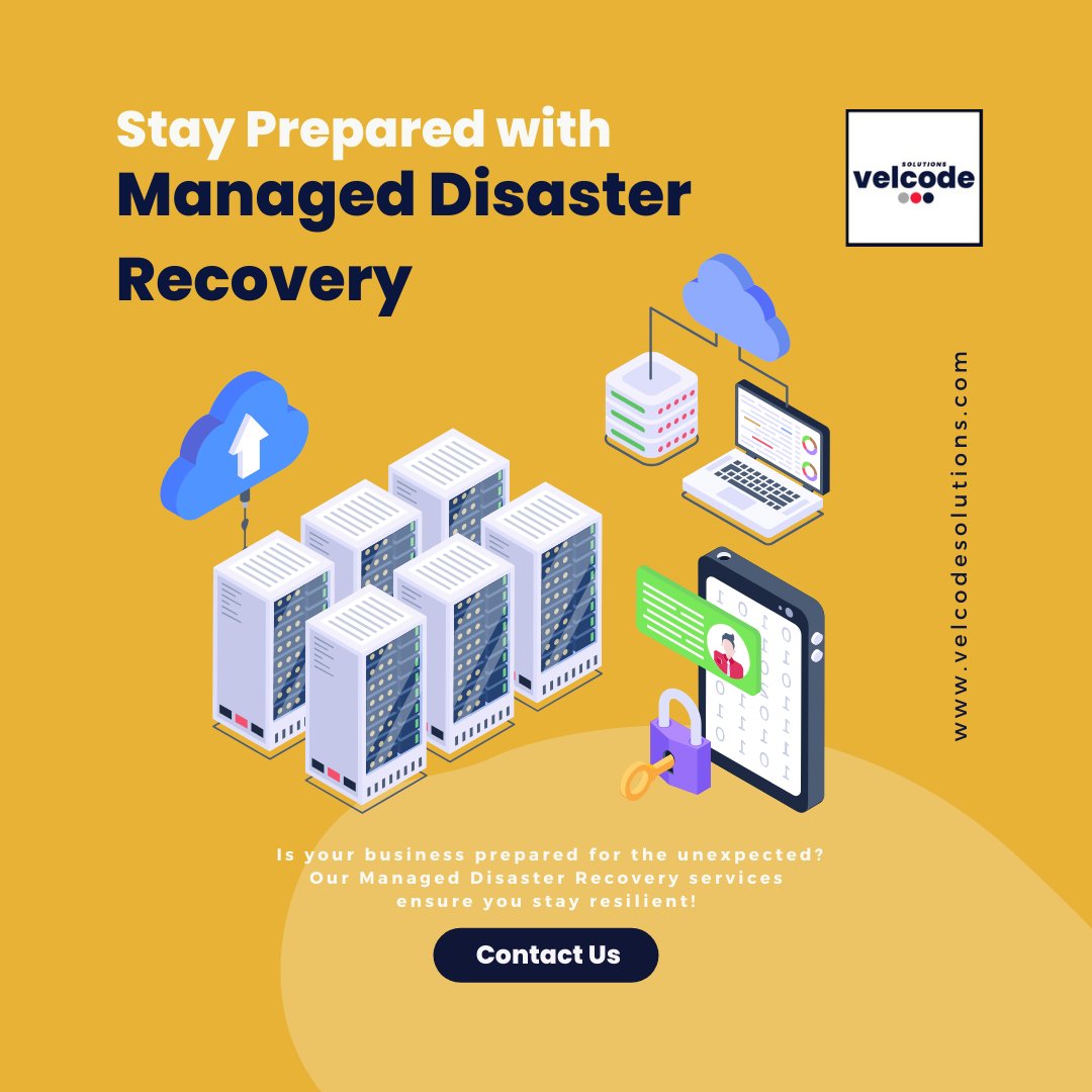 VelcodePvt's tweet image. Is your business prepared for the unexpected? Our Managed Disaster Recovery services ensure you stay resilient! 🔒

✅ 24/7 Monitoring
✅ Rapid Recovery
✅ Expert Support

Don’t wait for a crisis—secure your business today! 

 #velcode #DisasterRecovery #BusinessContinuity