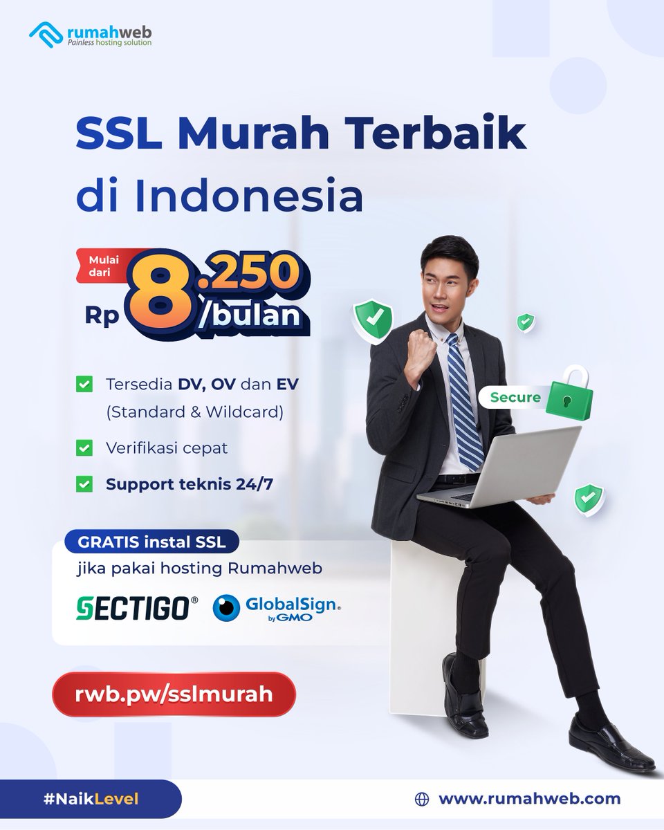 rumahwebtweet's tweet photo. Mulai dari single domain hingga wildcard, semuanya ada! Informasi selengkapnya cek link berikut: https://t.co/5yBE7KcyLa
#NaikLevel #Rumahweb #Sectigo #SectigoSSL #SSLMurah #SSL #KeamananData #InternetSecurity https://t.co/VipWGs0uC1