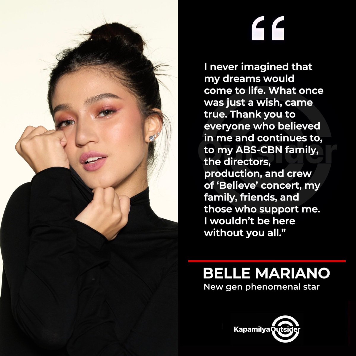 kpmlyaoutsider's tweet photo. BELLE’S “BUGAMBILYA” EARNS OVER ONE BILLION VIEWS ON TIKTOK
 
New gen phenomenal star Belle Mariano has achieved more milestones in music as her single “Bugambilya” has accumulated over one billion views on TikTok while her discography has garnered a combined total of 110 million https://t.co/T1j7DLmd6W