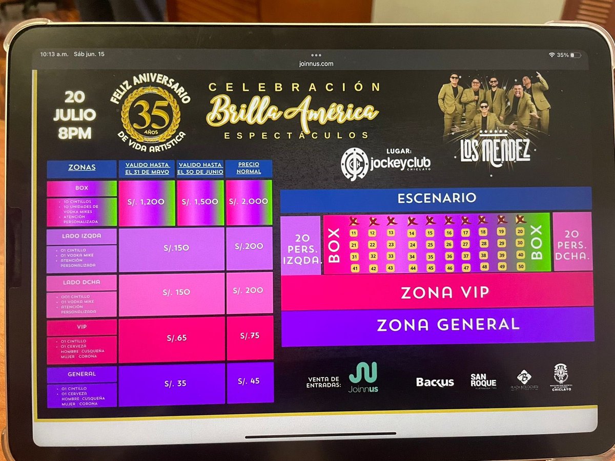 fromtheblock_jd's tweet photo. Estimados y estimadas... la fregué y compré 6 entradas para el aniversario de #LosMéndez jurando que era en el Jockey Club de Lima, pero es en el de Chiclayo 😭

¿Alguien quiere ir? En VIP, me costó S/65 cada una, la dejo a S/35 cada una 🙌🏽 #llevecasero https://t.co/6aqe9g8rDn