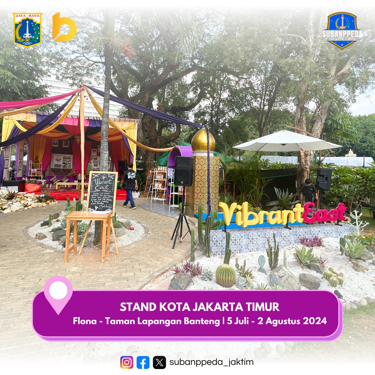 SubanppedaJT's tweet image. FLONA - Pameran Flora dan Fauna 2024

Oiya Flona 2024 ini free HTM yaa 😍 Jangan lupa ajak keluarga atau partner kamu kesini dari tanggal 5 Juli - 2 Agustus 2024 🥳

#subanppedajaktim #bappeda #flona #flona2024 #flona2024lapanganbanteng