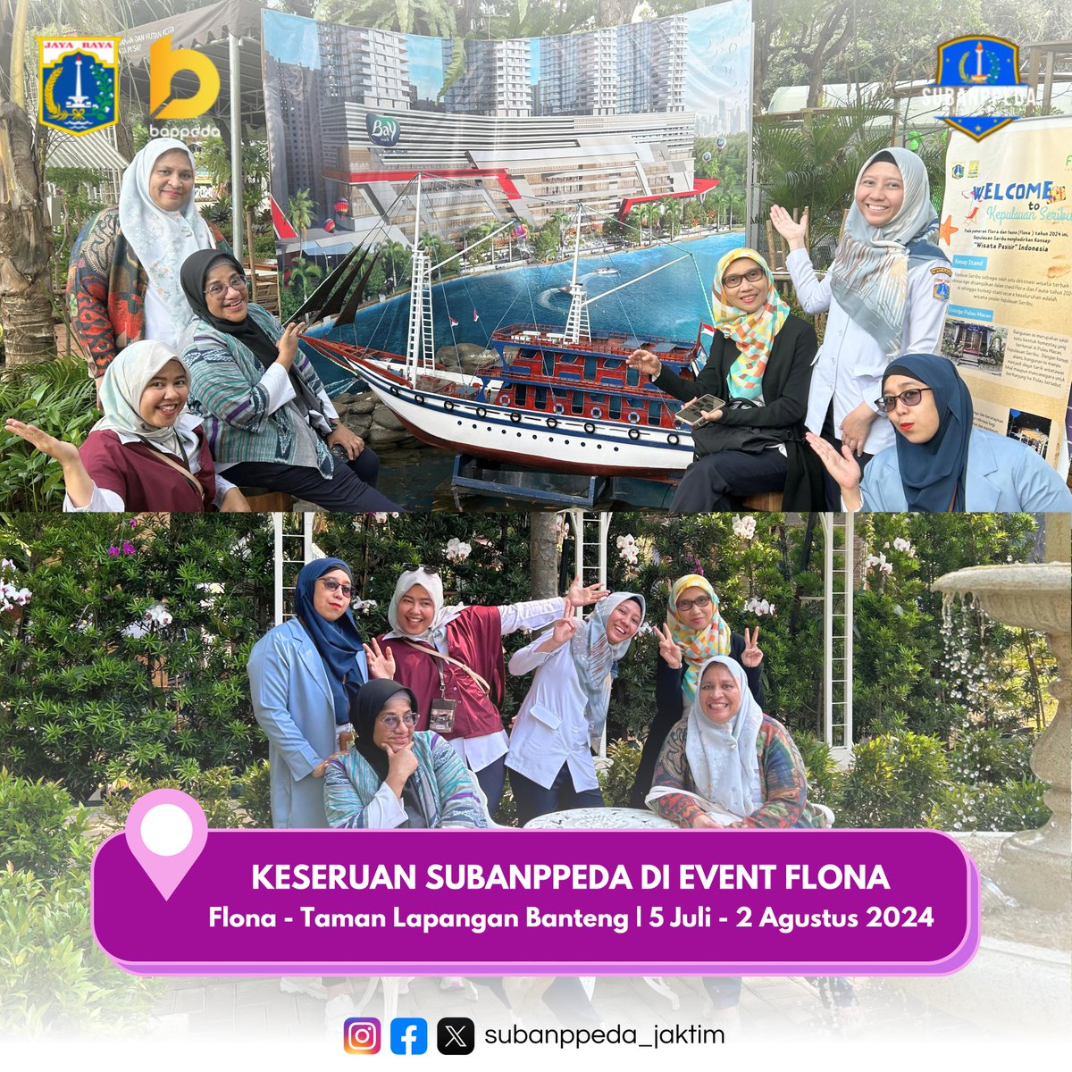 SubanppedaJT's tweet image. FLONA - Pameran Flora dan Fauna 2024

Oiya Flona 2024 ini free HTM yaa 😍 Jangan lupa ajak keluarga atau partner kamu kesini dari tanggal 5 Juli - 2 Agustus 2024 🥳

#subanppedajaktim #bappeda #flona #flona2024 #flona2024lapanganbanteng