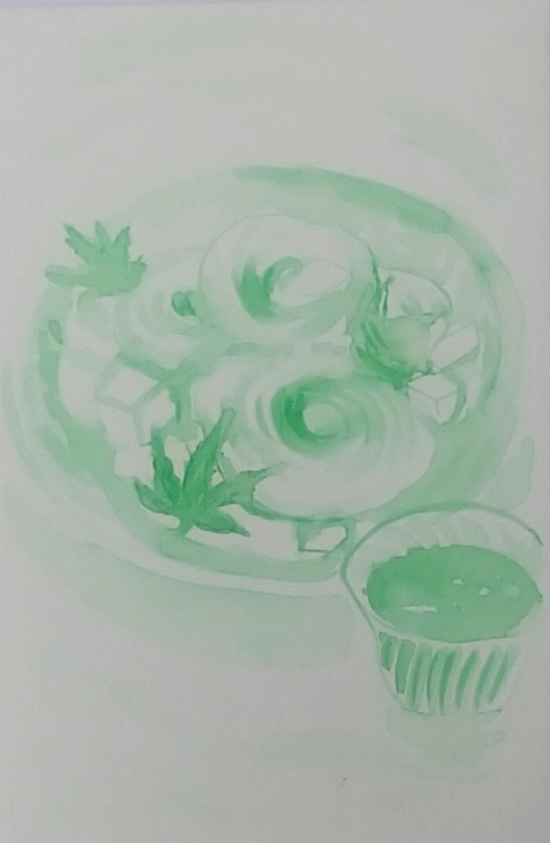 ガラスペン初心者なのですが夏には良い感じ｡
 #素麺