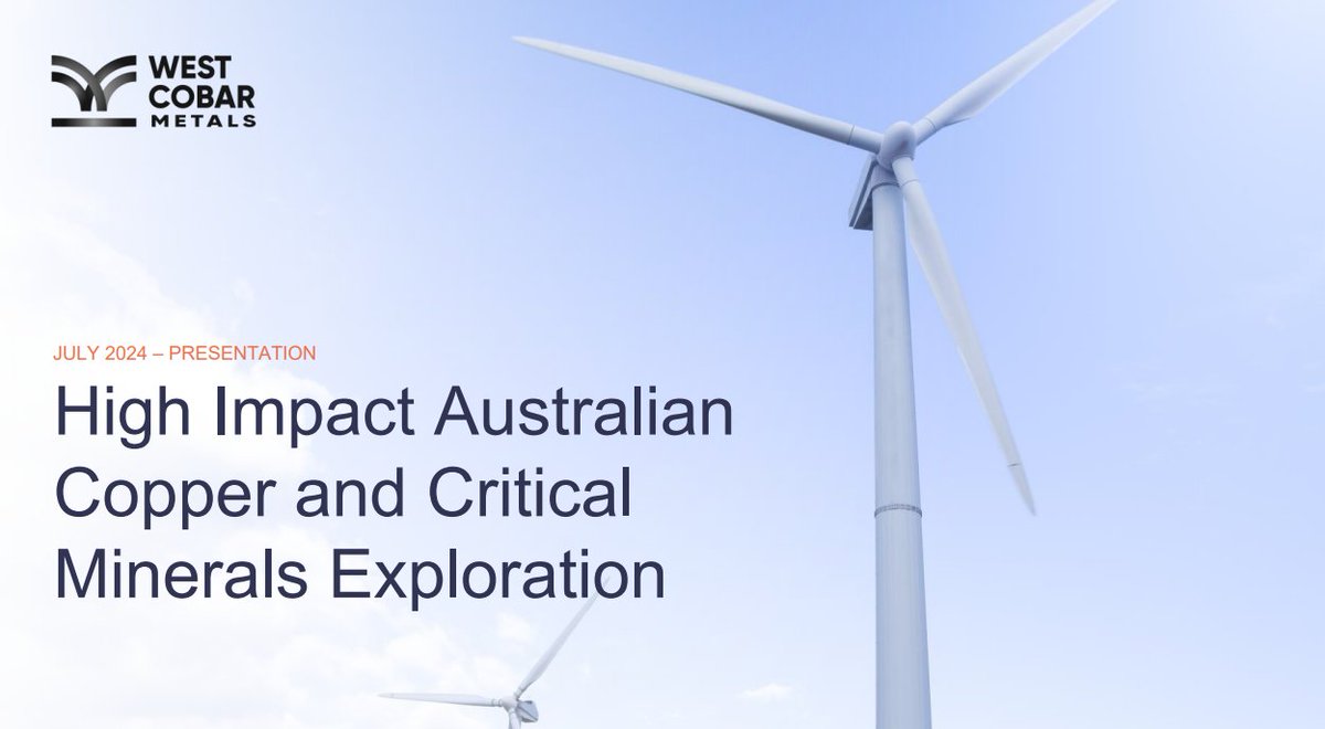 West Cobar has released a new investor presentation detailing exploration plans for its projects near Esperance in WA and in central NSW.  

Full presentation here: bit.ly/4d1yrzc 

#criticalminers #copper #gold #carbonatite #exploration $WC1 $WC1.ax