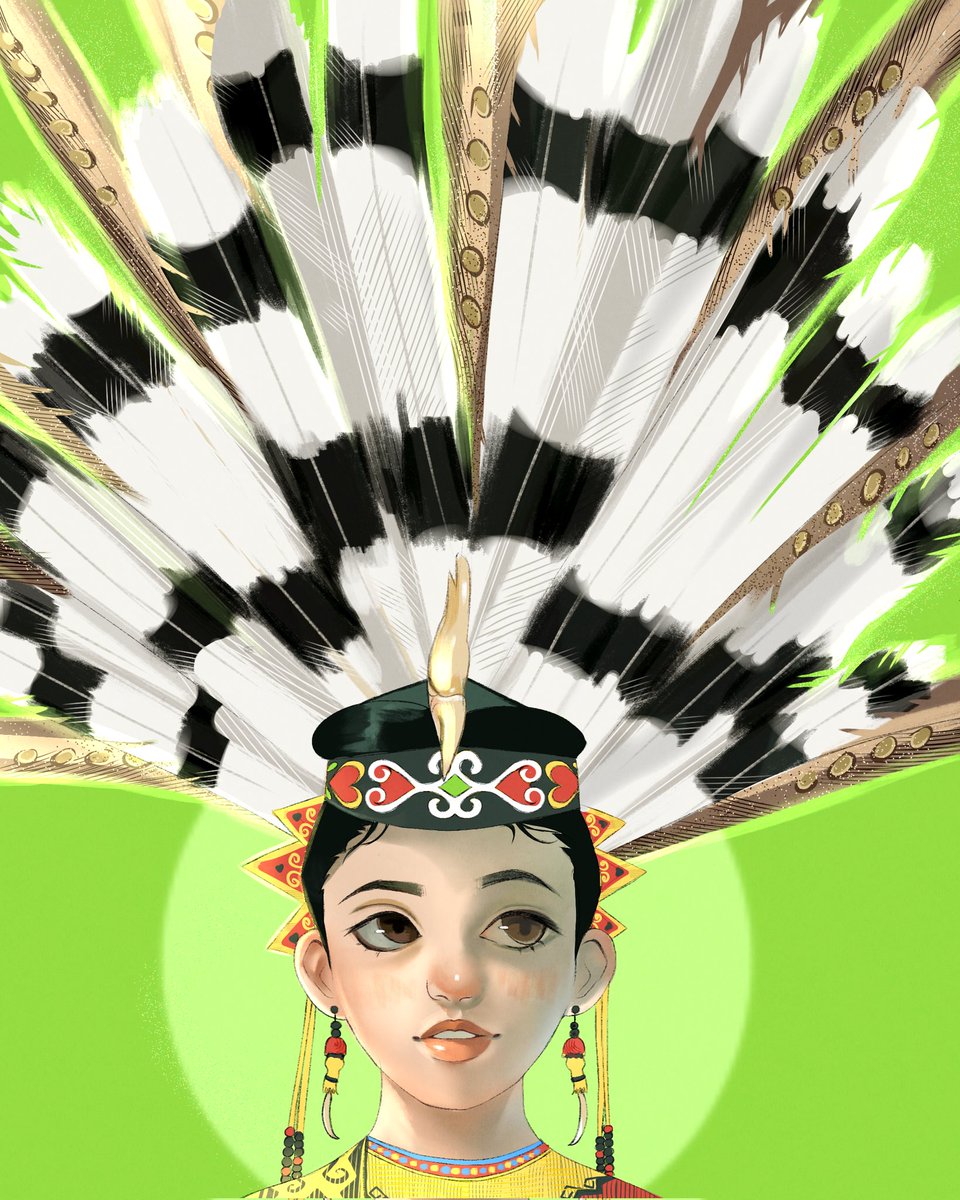 Rulyhsn_'s tweet photo. Dayak, Borneo 
#drawing #digitalart #characterdesign
#sketchart https://t.co/URRsUdsggQ