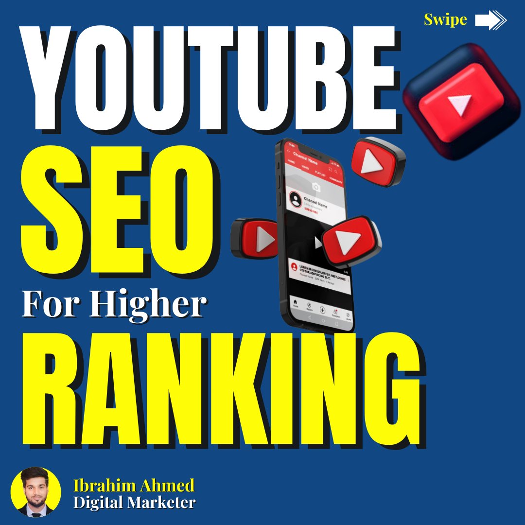 ibrahimbdpro's tweet photo. Have you been looking for a skilled person for your Video Ranking? I will help you to grow and rank your channel by optimizing your uploaded videos.

🧿Keyword Research
🧿SEO-friendly Title
🧿Strong strategic Description
🧿Right Tag research
🧿Hashtag research
more..! #youtuber https://t.co/SUYuB5Juqj