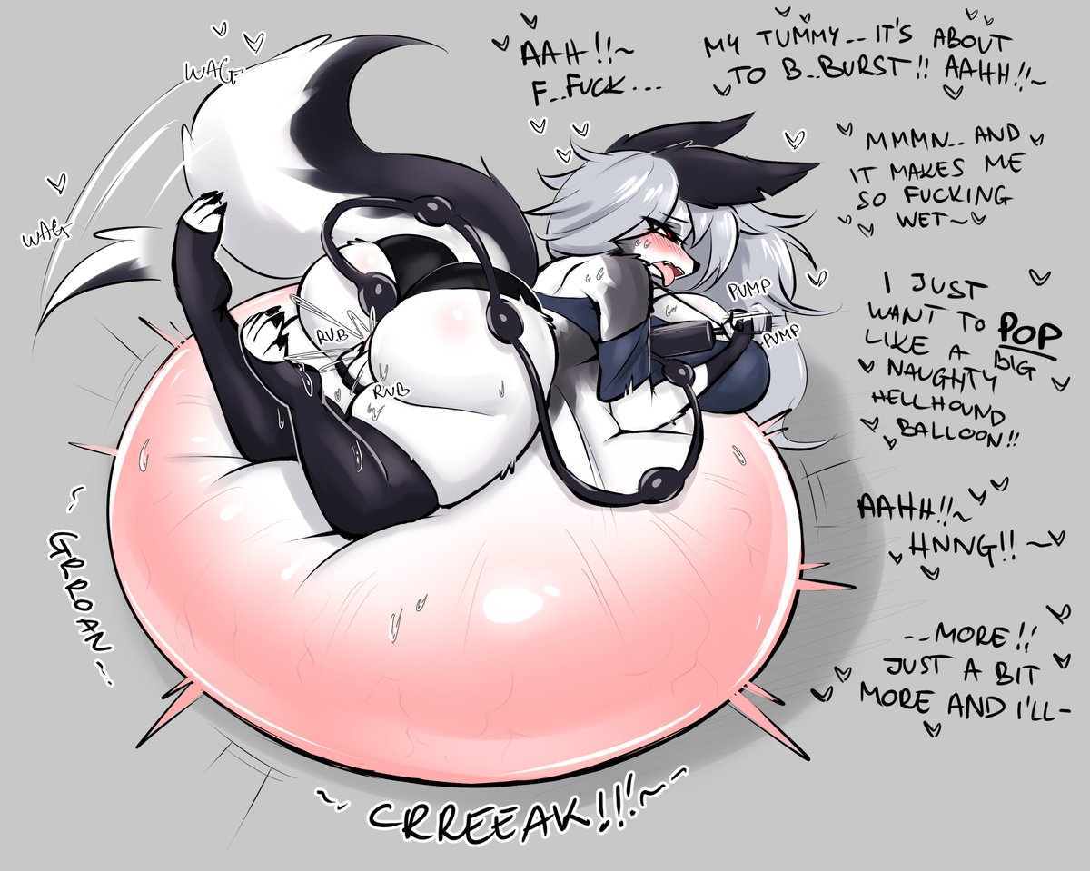 a needy hellhound balloon 