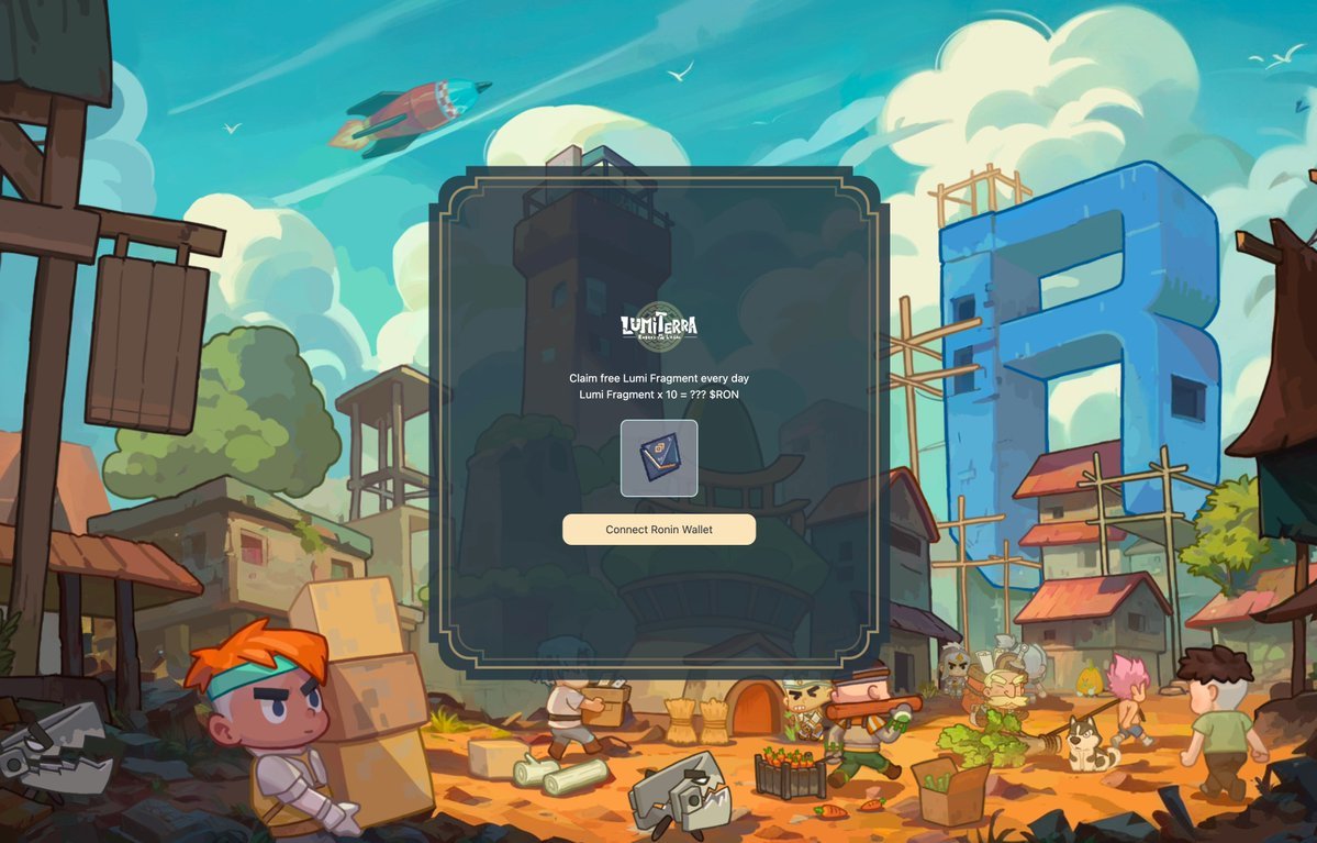 Ok, I'm claiming these every day.

CBT#1 is upon us, and the Lumiterra team has a gift for everyone—Lumi Fragments! 

Don’t miss your chance. 

Claim a free Lumi Fragment every day at mint.lumiterra.net.

Oh, and join their Discord: discord.com/invite/q3P5hjq…