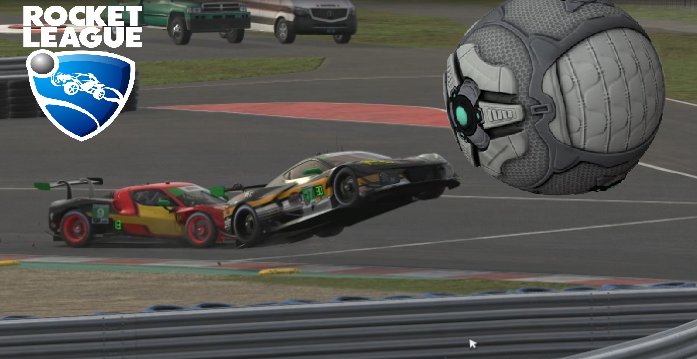 BrojackRL's tweet image. Got this GOLD screen shot from the practice session before the race. I'm the ferrari that's FIRMLY on the ground I promise!  Credit to @Rhzxxy for the editing job lmao 🤣