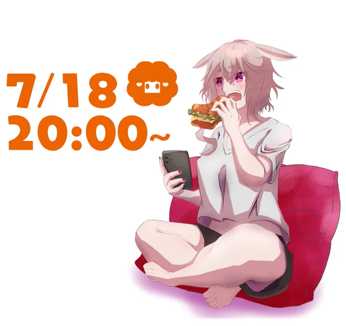 今日のめめめちゃんの配信は20:00から! #もこ田めめめ #めめアート #使えよもこ田