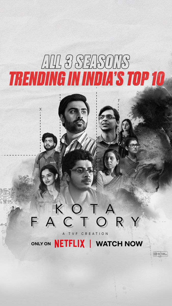 TheViralFever's tweet photo. From Kota’s classrooms to India’s top charts! 📚✨ Every season of Kota Factory is trending and we can’t get enough! 🩶
#KotaFactoryS3OnNetflix #TVF #TheViralFever
@NetflixIndia @ArunabhKumar @mehta_pratish #RaghavSubbu @Punbatra @iampravinyadav #ManishChandwani @nikitalalwani @vijaykoshy @uncle_sherry @jitendrajk06 @TillotamaShome #MayurMore #RevathiPillai @HeyAhsaasChanna #RanjanRaj #AlamKhan @urvisingh143 #RajeshKumar