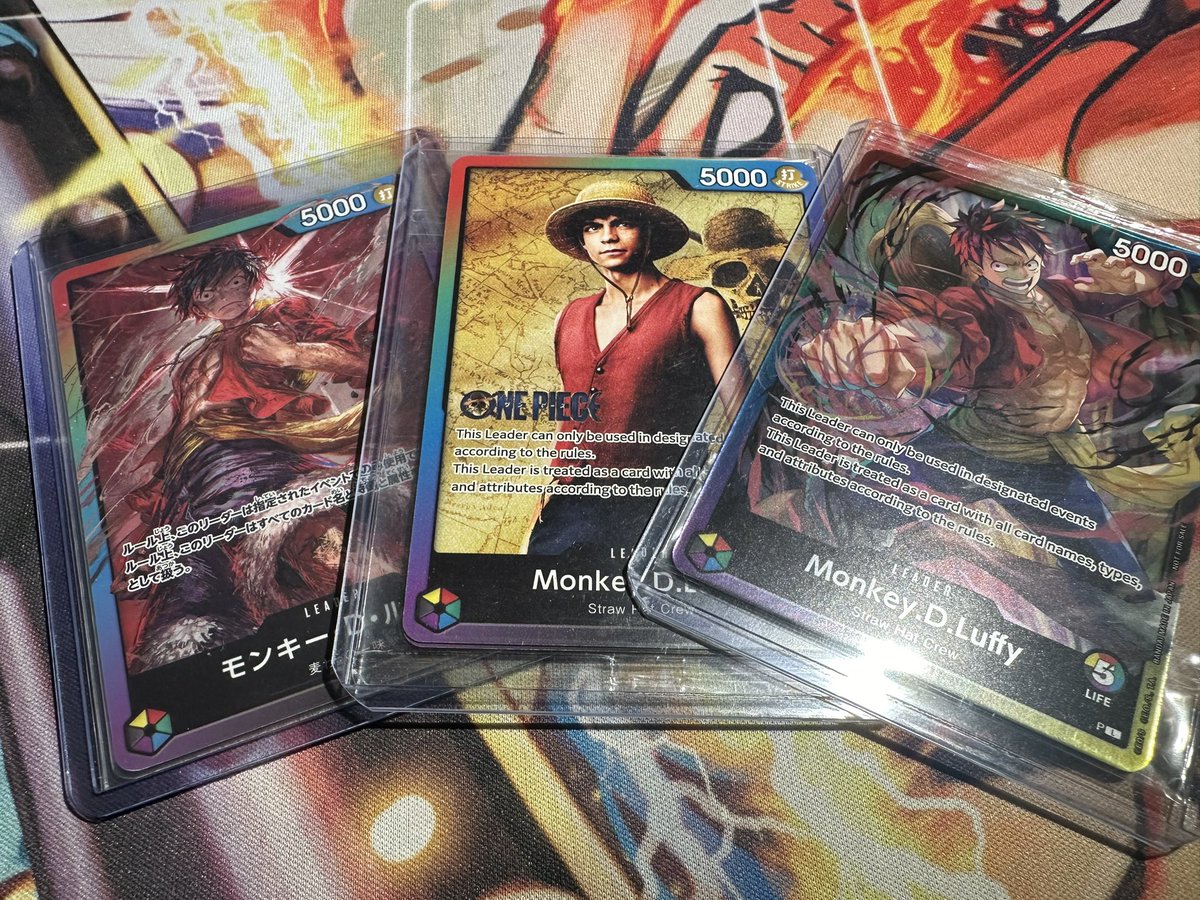 Every version of the rainbow Luffy  🌈 🫶🏻

#OPTCG #Luffy #SealedBattle #8パックバトル