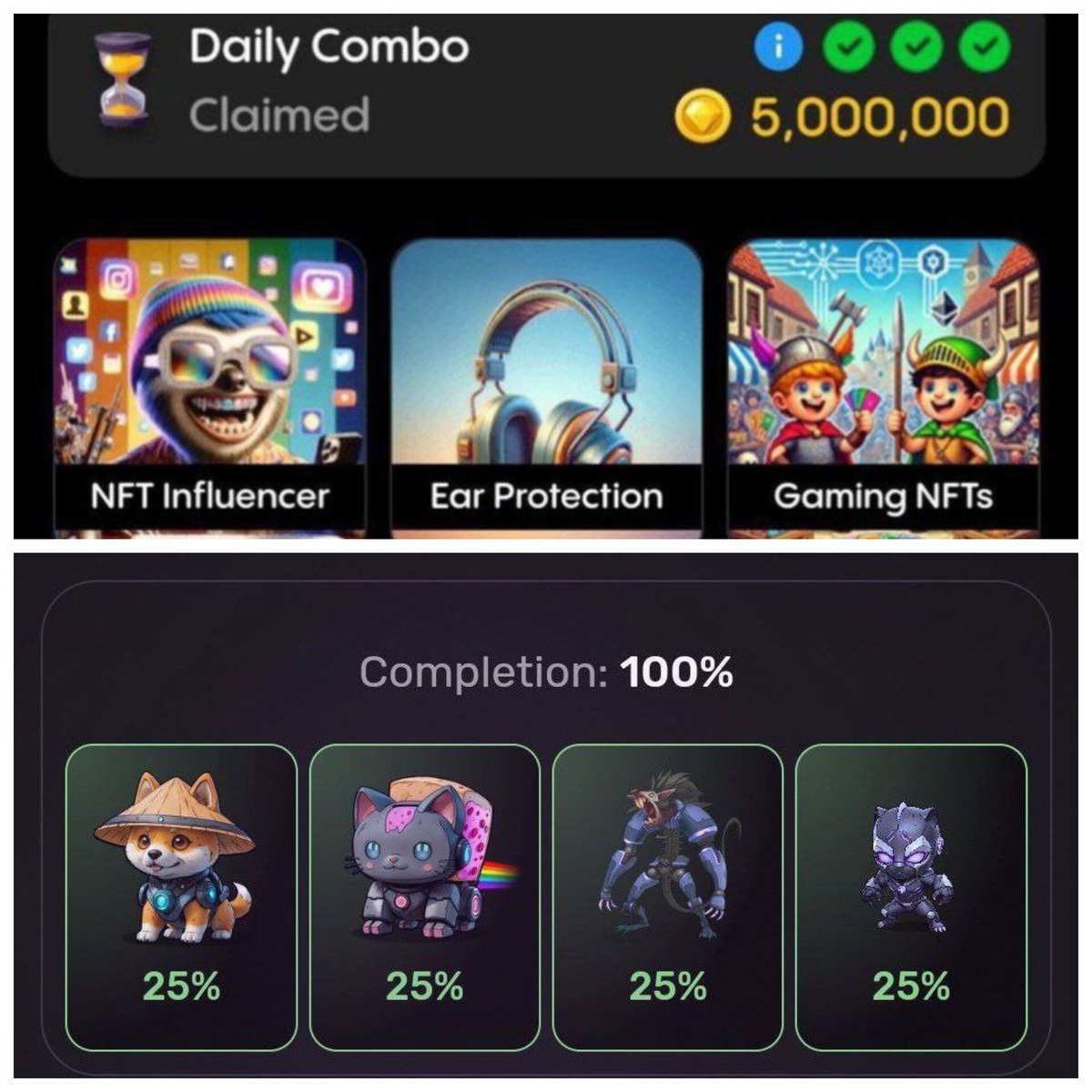 GH0_ST2's tweet photo. ⭕Today's pixelverse and Gemz combo cards♠️

Like💖 Retweet🔁 and follow me🫂@GH0_ST2 for more

Giveaway ongoing of **10USDT** Make sure to follow me😎 

#Pixelverse #pixelversecombo #GemzCoin #gemzcombo https://t.co/zdn2TrWRVT