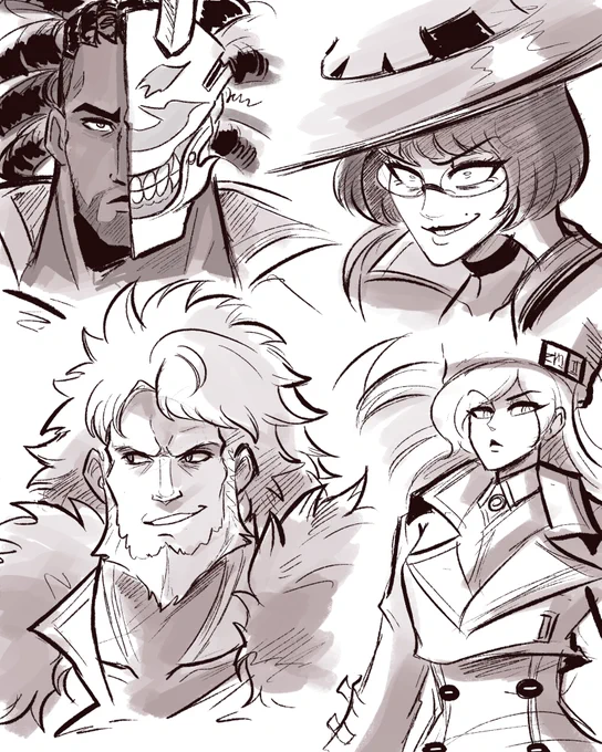 some old strive sketches #ggst