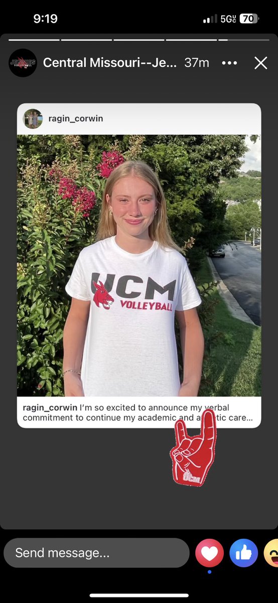 CorwinRagin's tweet photo. So excited for this opportunity!!  Thank you @UCM_volleyball @PVAvball #gojennies https://t.co/poUBdQyxks