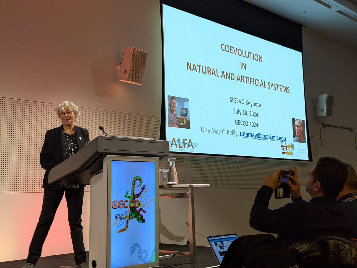 Ryan Urbanowicz, PhD (@docurbs) on Twitter photo A great ending <a href="/GeccoConf/">GECCO 2025</a> keynote from <a href="/UnaMayMIT/">Una-May O'Reilly</a> on coevolution! Thanks for the kind shout-out to those working on real-world applications! A great ending <a href="/GeccoConf/">GECCO 2025</a> keynote from <a href="/UnaMayMIT/">Una-May O'Reilly</a> on coevolution! Thanks for the kind shout-out to those working on real-world applications!