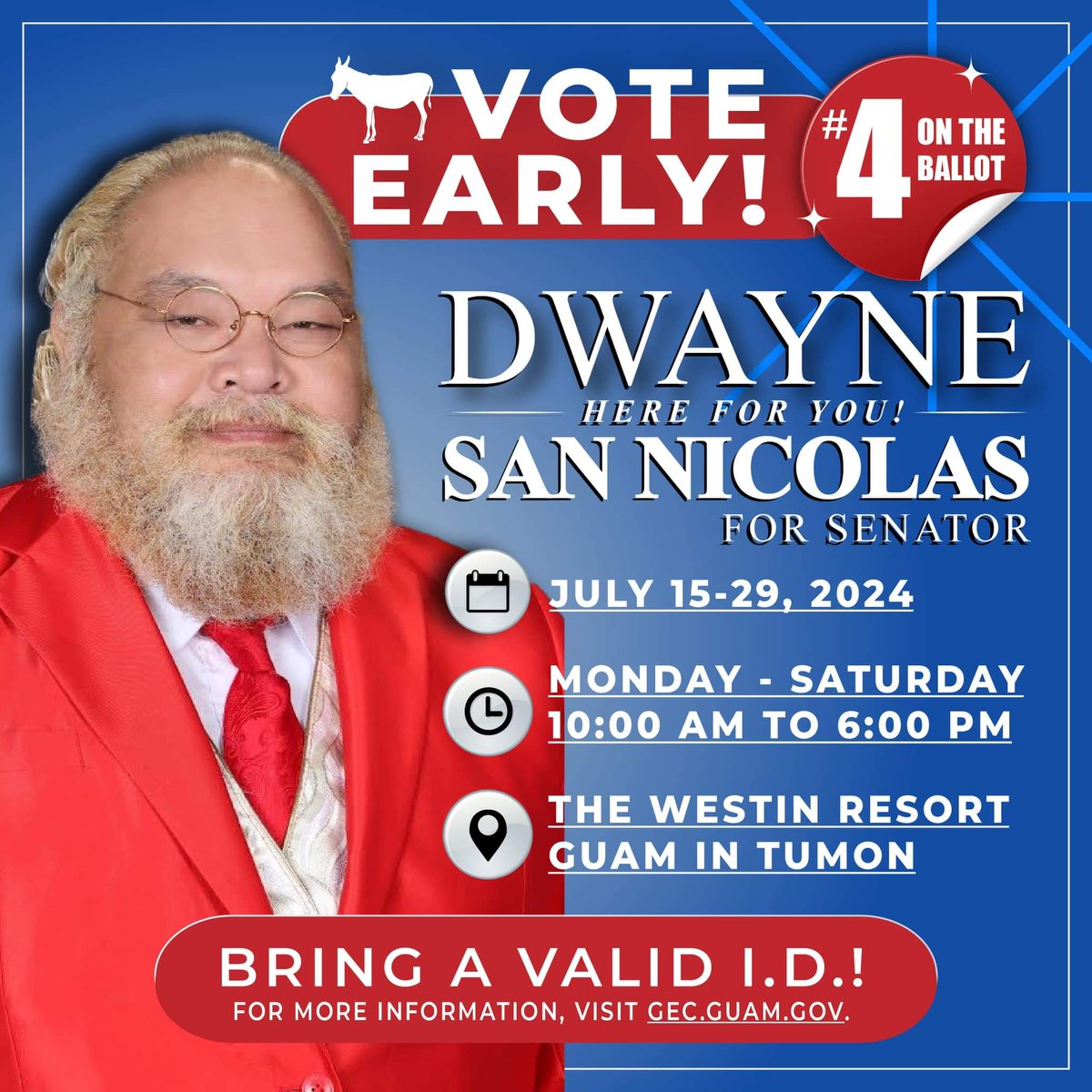 GuamDemocrats's tweet photo. Early voting for the Primary Election is now open https://t.co/0C4IcaQtjE