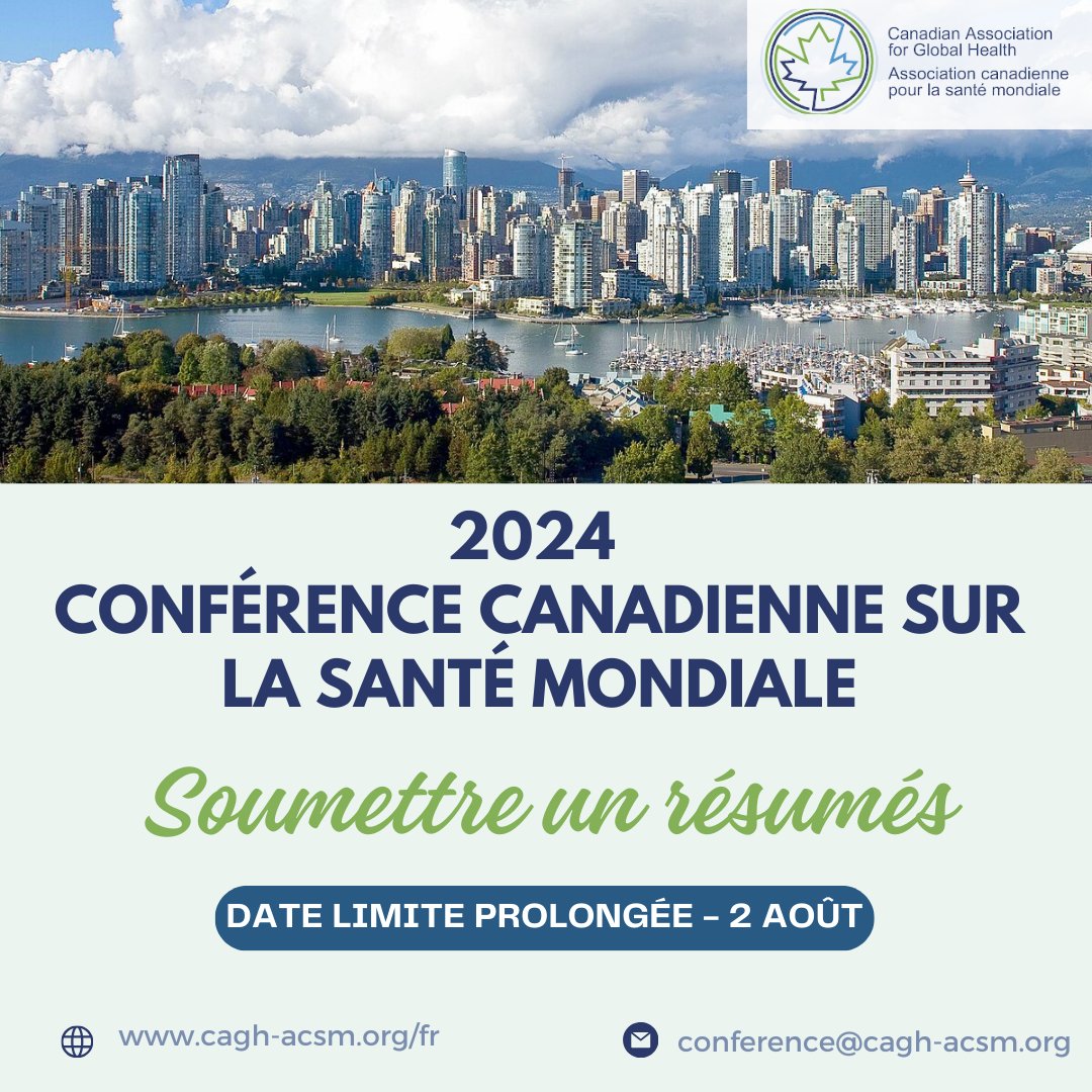 CAGH_ACSM's tweet photo. 📢Mises à jour importantes sur le #CCSM2024! La date limite de soumission des résumés a été repoussée au 2 août ! Découvrez tout ce que vous devez savoir sur le site web de la conférence : https://t.co/ylc2waQA8L https://t.co/odMupQCdm1