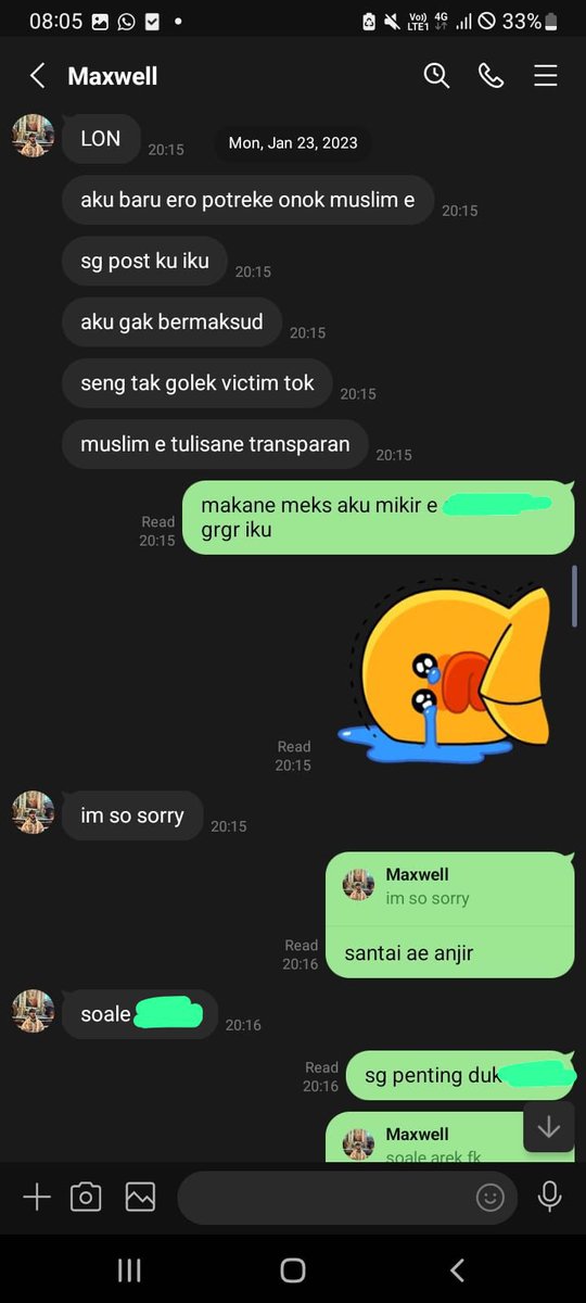 pecintaeskrim__'s tweet photo. #maxwell Untuk yang ngebully, liat nih jangan buta menghakimi aja. Apa gw bilang, dia sempet ada masalah sama temennya. Maxwell bukan Islamphobic. OTAK KLEN PAKE. Menghujat keburukan org nomor 1 lu WKWKWKKW LOLLL 😙😙 https://t.co/LOkZbDhsPj