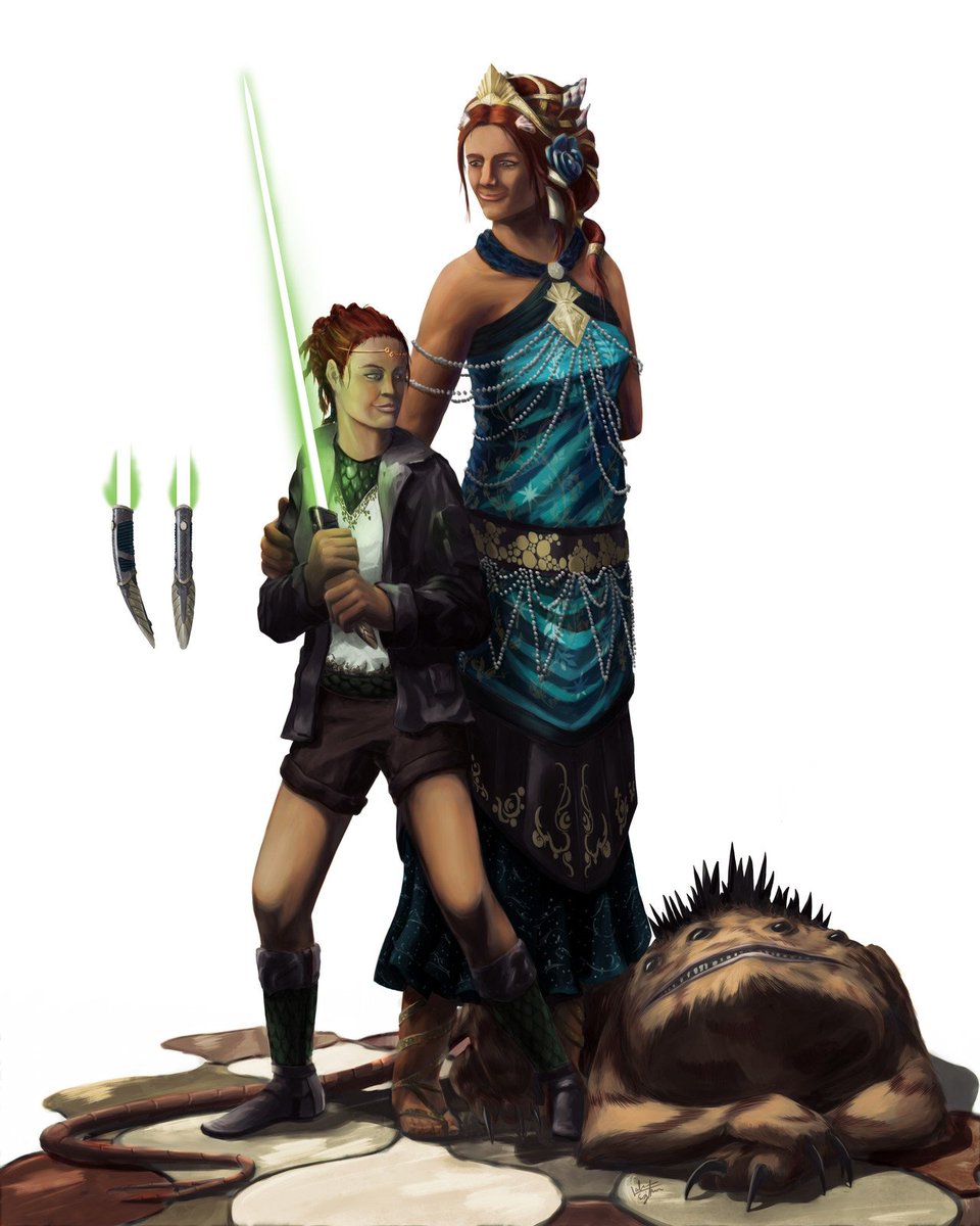 tenel_ka_djo's tweet photo. { Art of Tenel Ka &amp; Allana by @LadyStoryteller! 🩵 } https://t.co/4Mi0LlcDWI