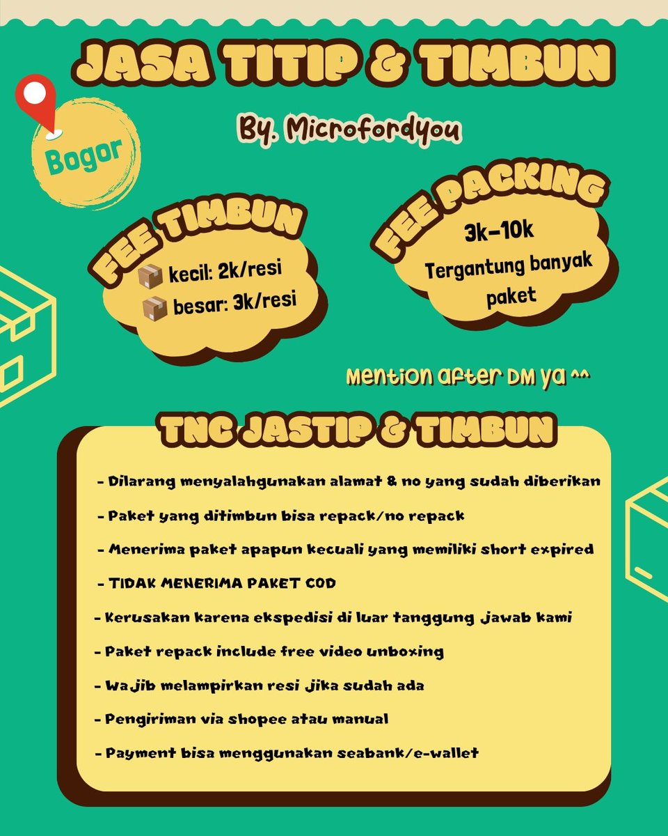 𝓚𝓮𝓮𝓷𝓸 🦞 | Jasa Titip Timbun Paket tweet media