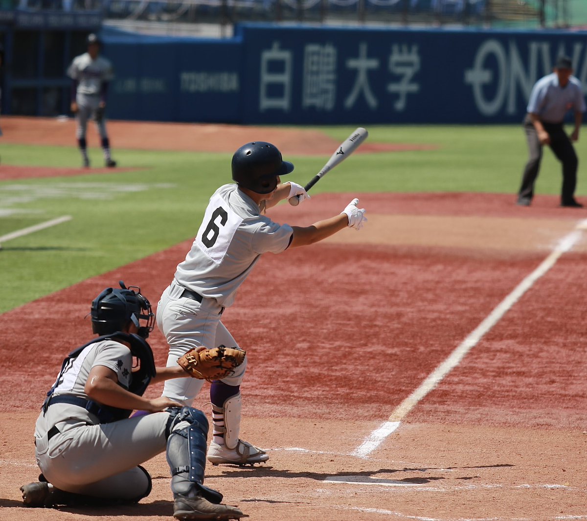 ___89photo's tweet photo. #第106回高等学校野球選手権大会 

#東亜学園 vs #明大中野

1-1 

同点！ https://t.co/jLlDmooTAk