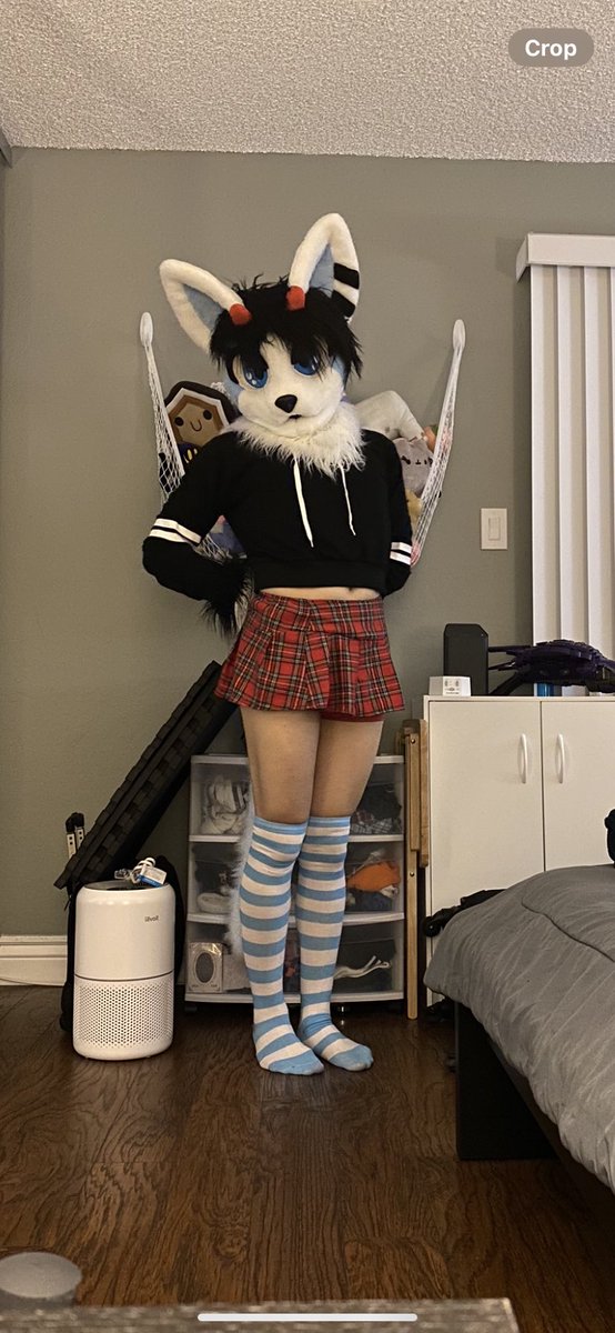 NekemoCat's tweet photo. Found this super nostalgic femboy pic! This is back in Dec 2021 when I got my Nekemo partial suit :) https://t.co/tfX49xwnIS