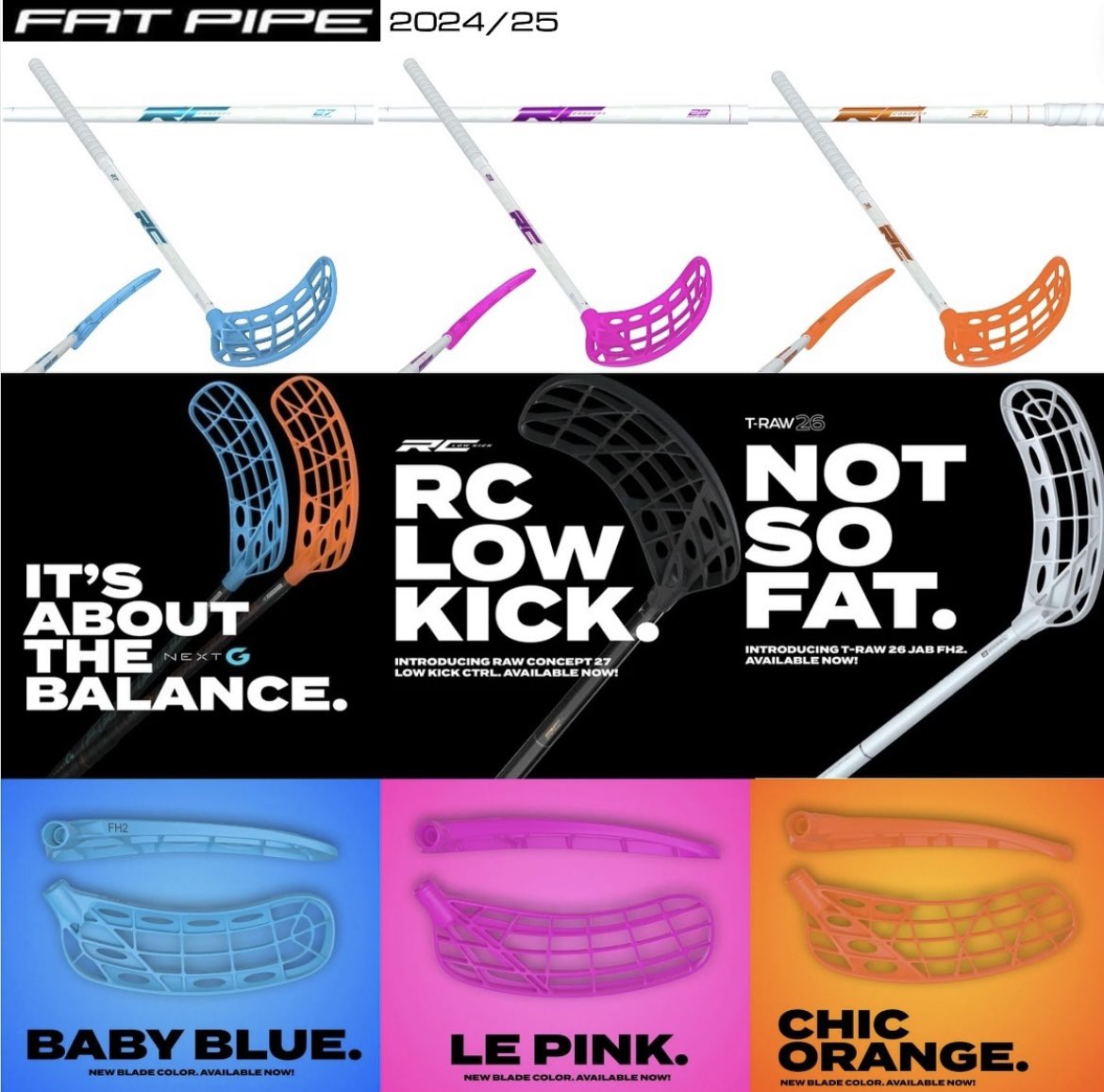 floorball_shop's tweet photo. 【新モデル情報】
FATPIPE 2024/2025モデルの販売を開始いたします。
ホームページのFATPIPE欄は随時更新してまいります。
よろしくお願いいたします。
#山王スポーツ #SANNOSPORTS #FLOORBALL #フロアボール #ネオホッケー #JAPAN #フロアボールを日常に https://t.co/rYuODTM2xe