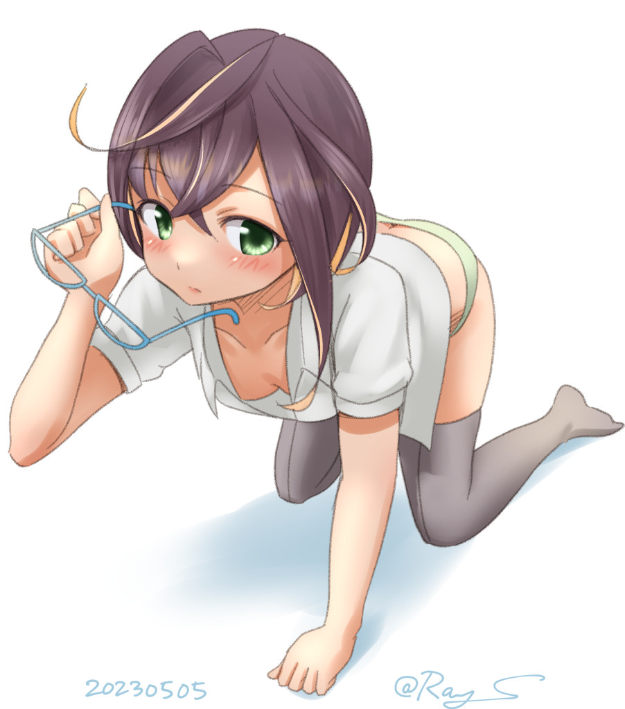 島風(艦隊これくしょん) 「今日は島風と朝霜と沖波の進水日ですね。 」|Ray.Sのイラスト
