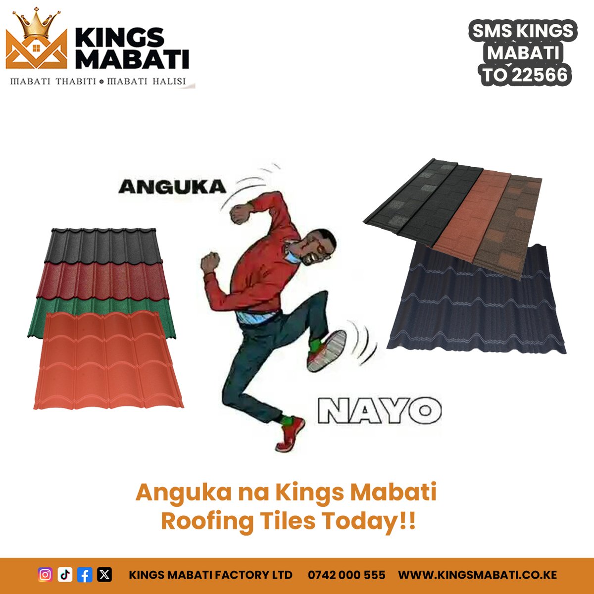 KingsMabati's tweet photo. Leo anguka na quality mabati ya kings at an affordable price and to be delivered at your doorstep
#QualityMatters
#mabatithabiti
#DifferentColors
#nairobicbd
#occupyuhurupark
#haiti https://t.co/4Zcw4j2U7J