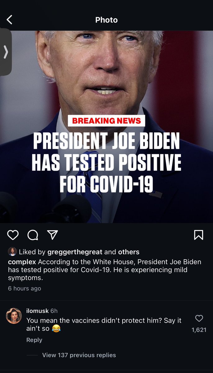ilomusk's tweet photo. Posted a comment on Complex and the fact that there are so many people commenting FOR THE JAB is just so sad. What universe am I living in?! https://t.co/c6xTNOqRXS