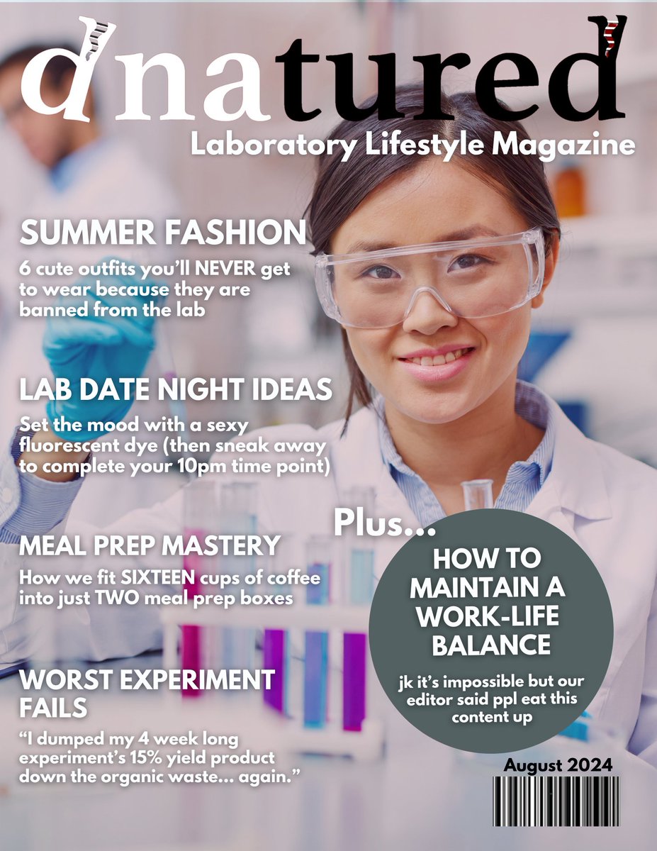dnaturedjournal's tweet image. latest summer issue of DNAtured mag

visit DNAtured.com for more lab rat content