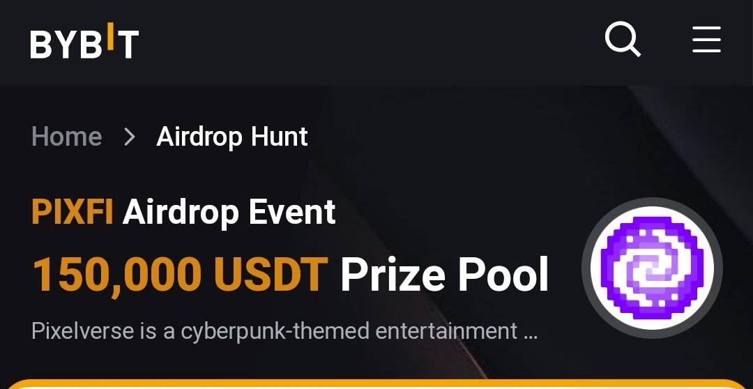 sugarAirdrop's tweet photo. 🚀 Airdrop: Receive 25 USDT event listing PIXFI on Bybit floor

 ⭐️ Win: Random 4000
 ⏱ Time: 17:00 July 17 - 15:00 July 31

 💀 Tasks:
 🔴 Register and KYC level 1 for Bybit account: https://t.co/0BbjFlJBNG

 🔴 Airdrop link: https://t.co/VG2mtnFjl9
 🔴 Mission:
 🔺 Press the "Register Now" button to register to participate in the event
 🔺 Deposit at least 100 USDT or 20,000 PIXFI into your Bybit account and trade to a volume of $100 with the PIXFI/USDT pair 
 🔺 Complete the social networking tasks and fill out the form in Task 6 (if there is a form, fill it out)
 🔴 Done

#BybitListing #PixelTapDailyCombo #Pixeltap #pixeltapcombo1
