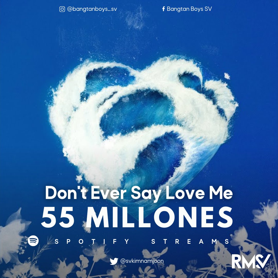 svkimnamjoon's tweet photo. "Don't ever say love me" by #Colde feat #RM ha sobrepasado los 55M streams en Spotify
¡Muchas felicidades! 🎊
🔗 https://t.co/jXANrnCvYj
#RM #BTSRM #NAMJOON #RMxCOLDE @BTS_twt
-🌱 https://t.co/bipjy0XFEc