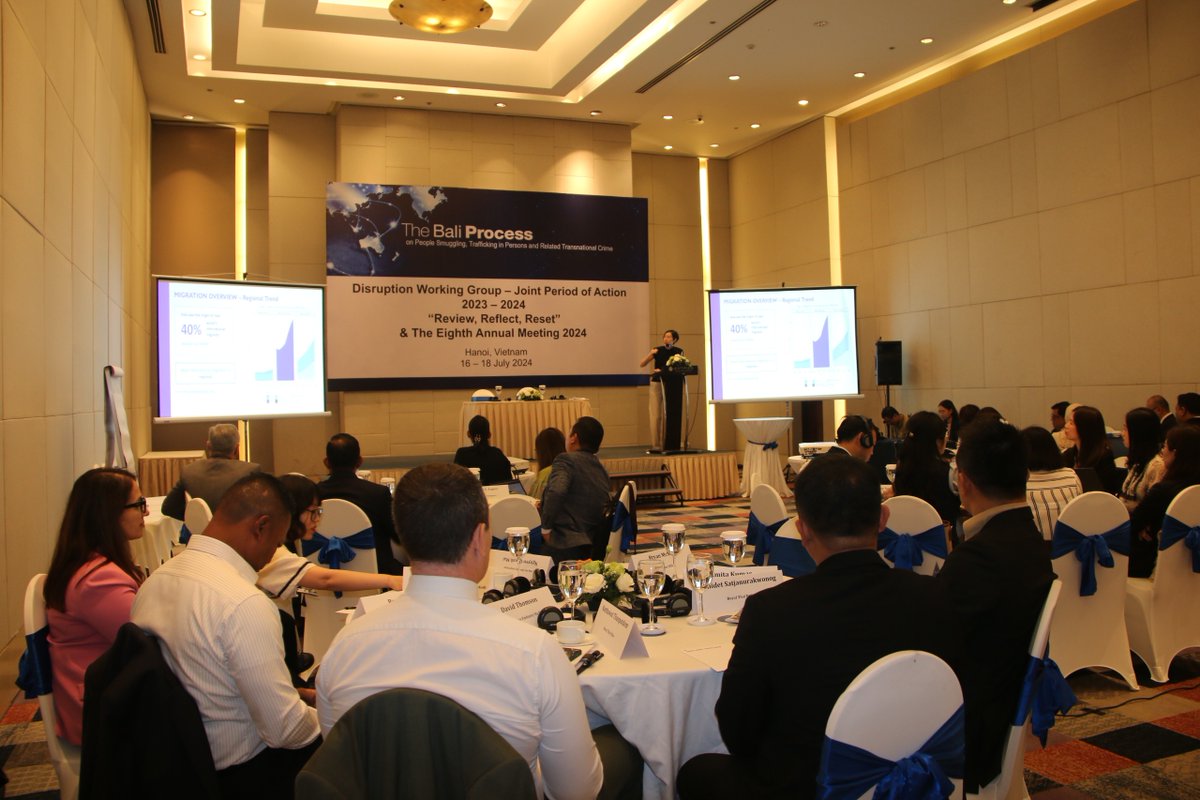 IOMVietNam's tweet image. @iomvietnam is proud to contribute our expertise to foster stronger partnerships and enhance resilience across the Asia-Pacific region to combat irregular migration, smuggling of migrants and trafficking in persons through #BaliProcess. Read full: shorturl.at/S6eGl
