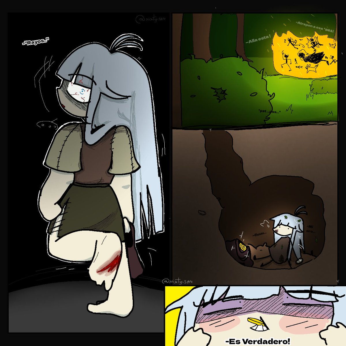 NixtySan's tweet photo. ... sun no la e bautizado con un nombre ... que nombre quisieran ponerle 😅👍 #girl #chicabonita :³ #minicomic #codiciosa #oro #dibujo #dibujochica https://t.co/nnohKniDRY