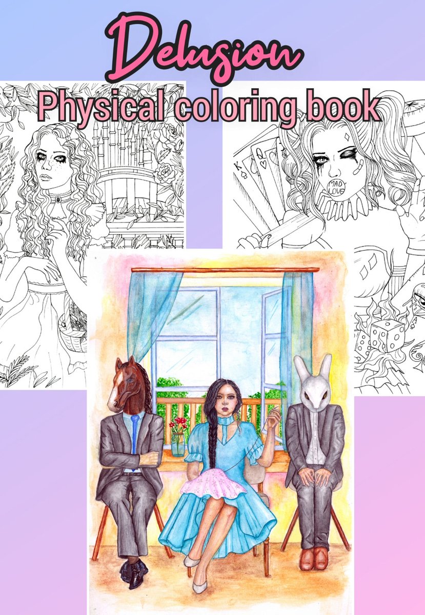 crealandia's tweet photo. Physical coloring book spiral “Delusion” 20 coloring pages
https://t.co/Z5tuuhmz5P #crealandia #nurseryroom #coloringpage #art #gothic #christmasgift #valentinesgift #coloring #gothicart #coloringfun #homedecor #coloringbook #gothiccoloring #imaginationart #christmascoloring https://t.co/O4od0rmWC0