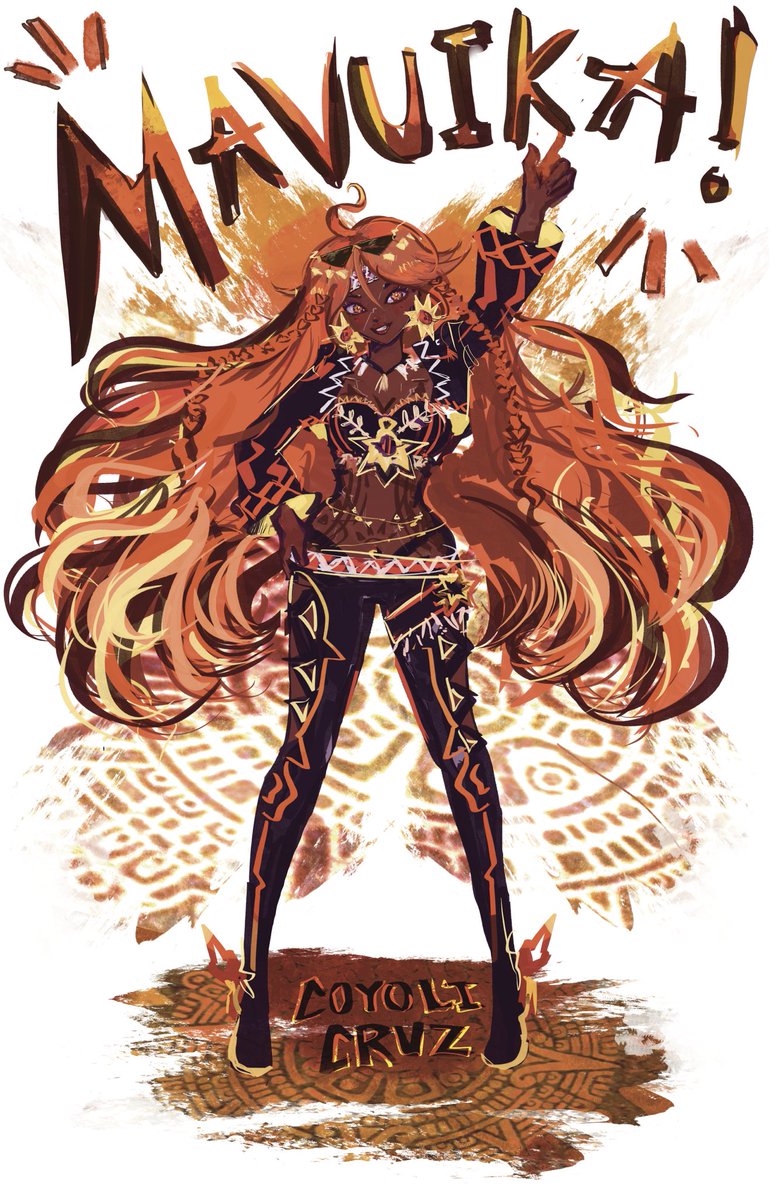 CoyoliCruz's tweet photo. My #Mavuika Redesign #genshinimpact https://t.co/oqWF9tFKEW