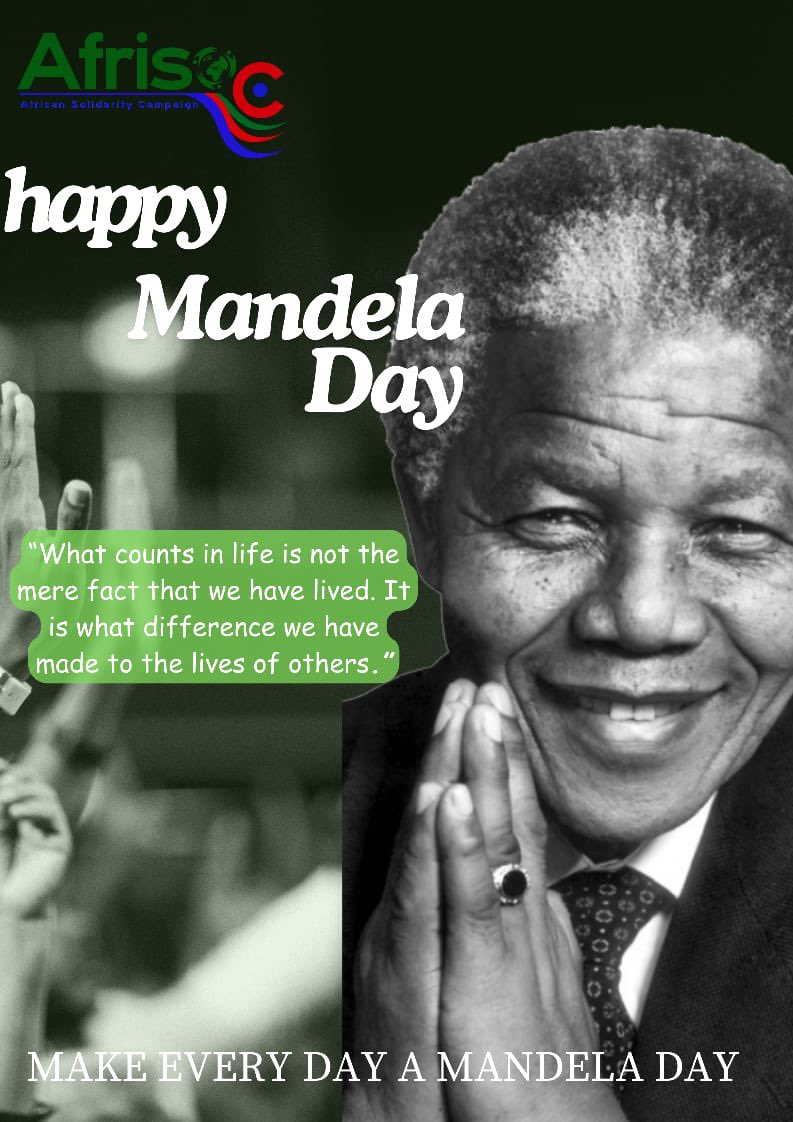 AVTF19's tweet photo. Our heroes, like Nelson Mandela, fought tirelessly for freedom and equality, and it's up to us to continue their legacy. As we celebrate Mandela Day, let's recommit to building a brighter future for all. https://t.co/B1DTIwR10Z