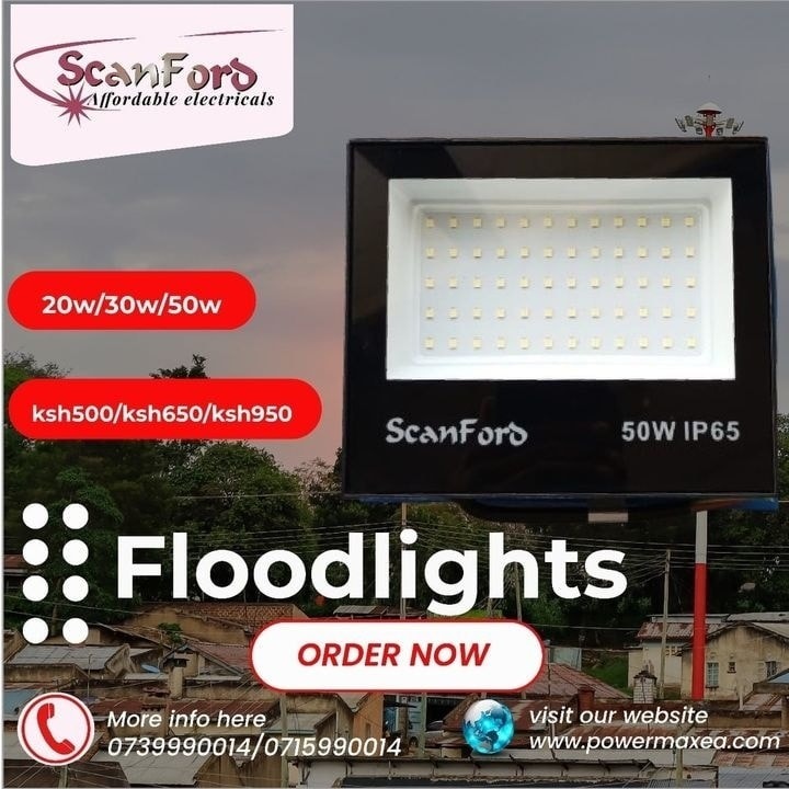 Light up your world with our powerful electrical floodlights, now in stock! Perfect for all your outdoor lighting needs. 💡🏞️
Contact us via 0715990014 /0739990014