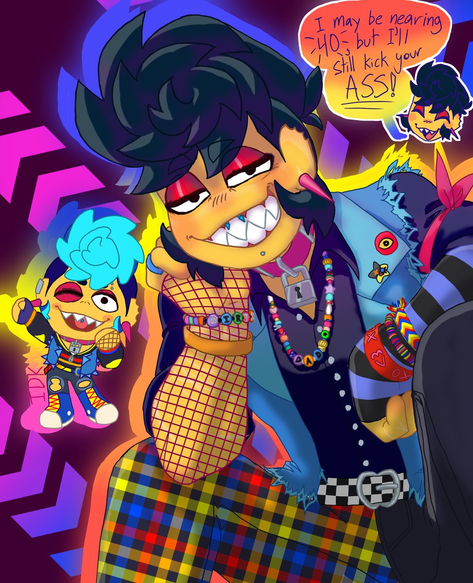 Nana_RedClover's tweet photo. intorducing! Dad Hyperpop punk Wally. now thats a mouthful.
This dad has tought his kids to beat the sh!t out of the other person in a fight.
#welcomehome
#welcomehomeau
#welcomehomepuppetshow
#hyperpoppunk
#wallydarling
#hyperpoppunkau
#welcomehomearg
#hyperwally https://t.co/UIkTVNE7zf
