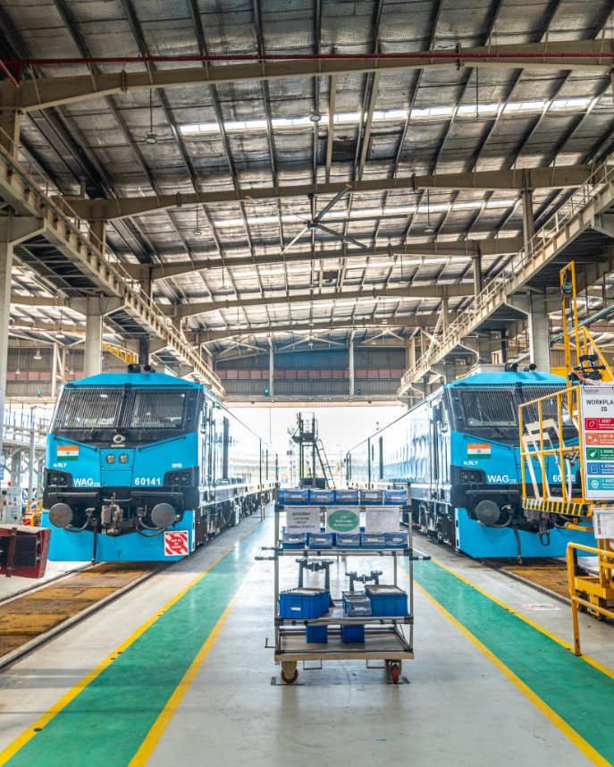 trainwalebhaiya's tweet photo. Home of India's Most Powerful Locomotive WAG12B " @AlstomIndia Saharanpur MELPL Depot" (38/n)
#IndianRailways @RailMinIndia @RailwayNorthern https://t.co/mBj9c57jr6
